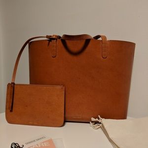 Mansur Gavriel Large Tote Cammello ext, Rosa int